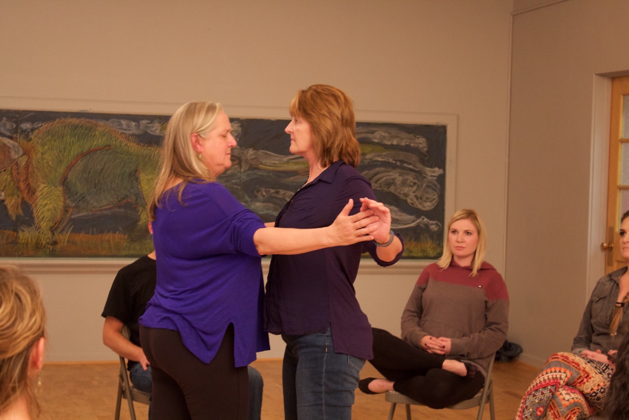 susanwithne9 Susan Fisher strengthening Rhonda Ladene